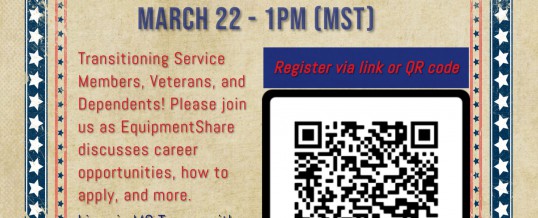 TVC (West Texas) Presents,” The Equipment Share Virtual Employer Showcase Event”