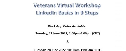 Virtual Veterans Workshop LinkedIn