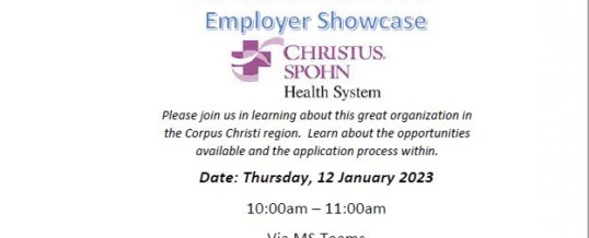 Employer Showcase (Virtual) Christus Health