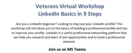 Virtual Workshop – LinkedIn Basics in 9 Steps