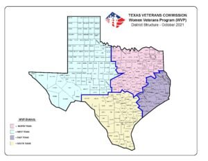 Women Veterans Progam District-TX-Map