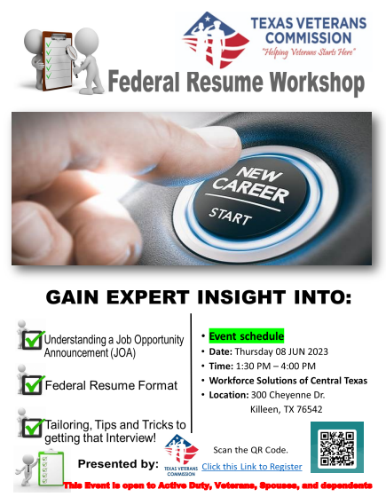 6.8.23 Fed Resume Workshop Killeen