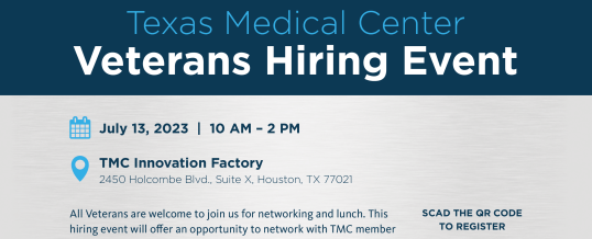 2023 Texas Medical Center Veterans Committee Hiring Event
