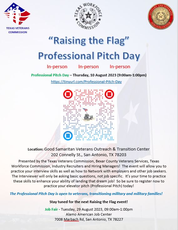 Raising the Flag Professional Pitch Day Flyer