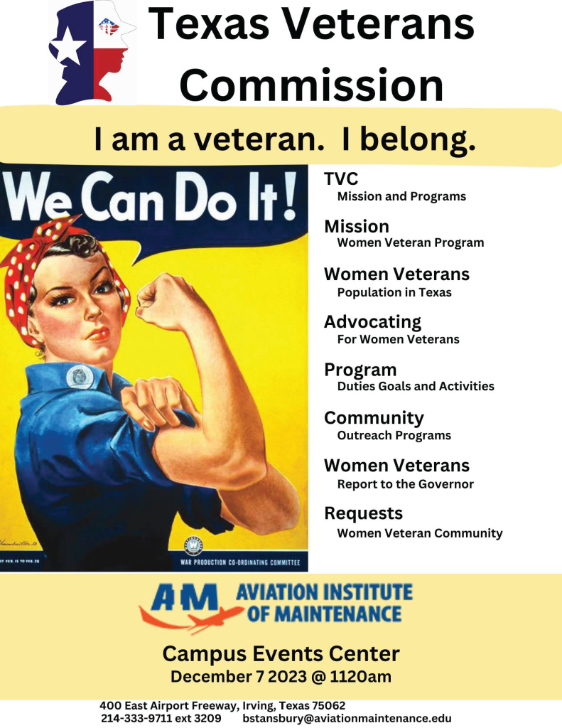 Women Veteran Network-AM Aviation Institute of Maintenance 12.2023